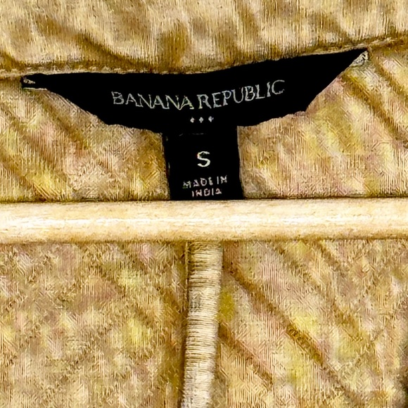 Banana Republic Quilted Cardigan New British Khaki Sz Small - Picture 4 of 12